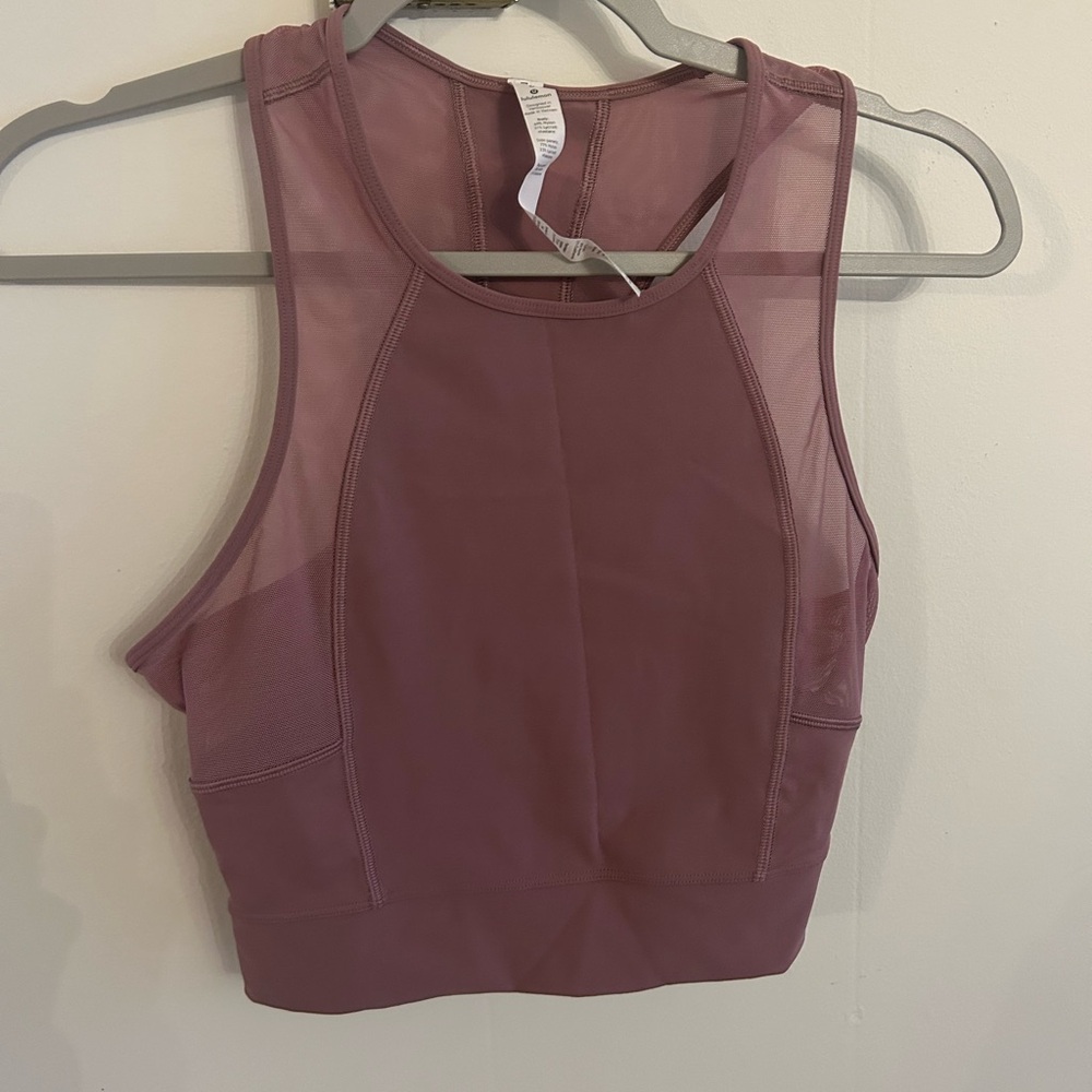 Lululemon Cropped Tank with Mesh Panels